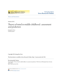 Theory of mind in middle childhood