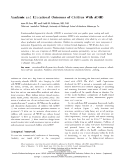 Academic and Educational Outcomes of Children With ADHD