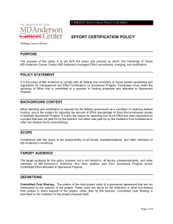 effort certification policy