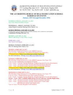 THE ACCREDITING BUREAU OF HEALTH EDUCATION SCHOOLS