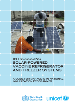 Introducing solar-powered vaccine refrigerator