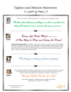 Taglines and Mission Statements Every Life Needs Music and we