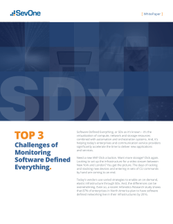 Top 3 Challenges of Monitoring Software Defined Everything (SDx)