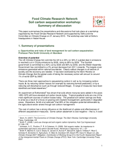 Food Climate Research Network Soil carbon sequestration