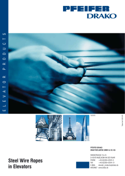 Steel Wire Ropes in Elevators - pfeifer