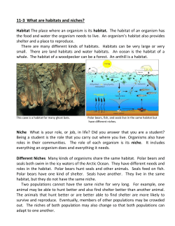 11-3 What are habitats and niches?