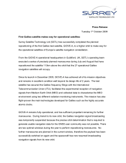 First Galileo satellite makes way for operational satellites