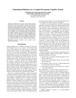 Inattentional Blindness in a Coupled Perceptual&ndash;Cognitive System