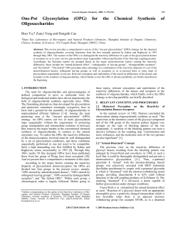 One-Pot Glycosylation (OPG) for the Chemical Synthesis of
