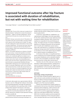 improved functional outcome after hip fracture is associated with