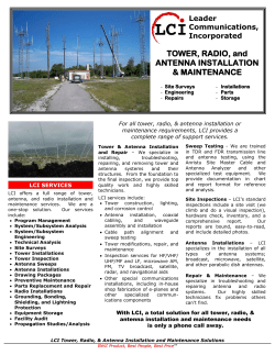 LCI Antenna Support - Leader Communications Inc.