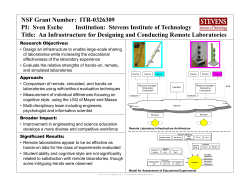 NSF Grant Number: DMI- PI - Stevens Institute of Technology