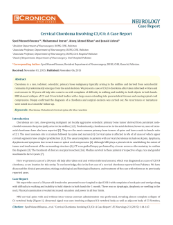 Cervical Chordoma Involving C3/C4: A Case Report