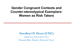 Role Models: A Strategy for Mitigating Women`s Risk Aversion in