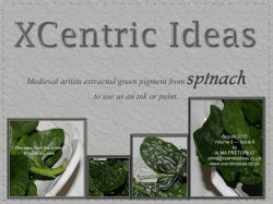 Medieval artists extracted green pigment from spinach to use as an