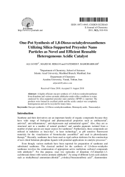 One-Pot Synthesis of 1,8-Dioxo-octahydroxanthenes