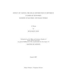 Effect of varying the delay distribution in different classes of networks