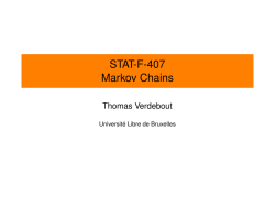STAT-F-407 Markov Chains