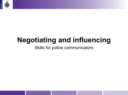 140313 Negotiating and influencing (Dorset Police)