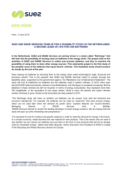 suez and engie services team up for a feasibility study in the