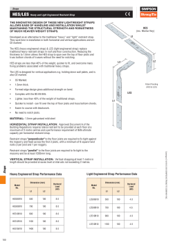 129-150 Heavy Engineered Strap Performance Data Light