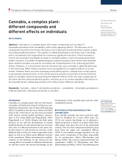 Cannabis, a complex plant: different compounds and different effects