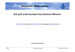 Sub grid scale transport by turbulent diffusion - CLM