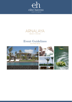 Event Guidelines - Arnalaya Beach House