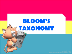 Bloom*s Taxonomy