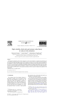 High volatility, thick tails and extreme value theory in value-at
