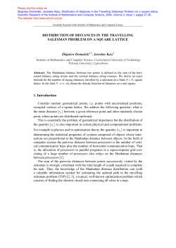 Distribution of distances in the Travelling Salesman Problem on a