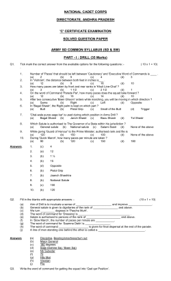 NATIONAL CADET CORPS DIRECTORATE, ANDHRA PRADESH