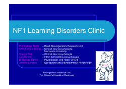 Cognitive Aspects of NF1 - CHERI