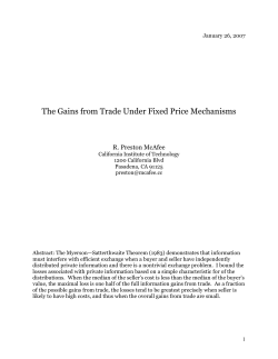 The Gains from Trade Under Fixed Price