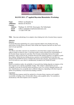 Bayesian methodology for an adaptive dose-finding - Bayes