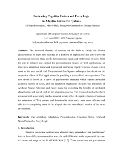 Embracing Cognitive Factors and Fuzzy Logic in Adaptive