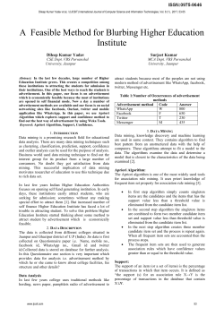 A Feasible Method for Blurbing Higher Education Institute