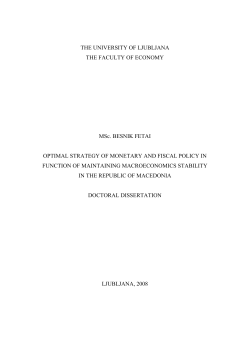 Optimal Strategy of Monetary and Fiscal Policy in Function of