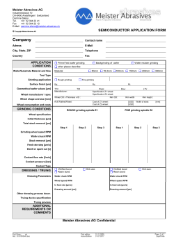 Meister Abrasives Corporation Postfach