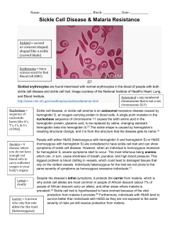 Sickle Cell Anemia reading