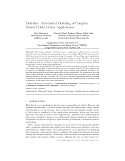 Modellus: Automated Modeling of Complex Internet Data Center