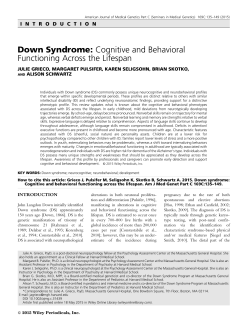 Cognitive and behavioral functioning across the