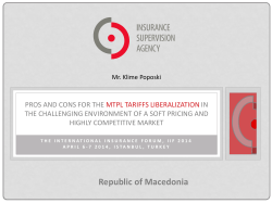 Macedonia MTPL ratios - International Insurance Forum 2017