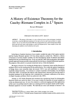 A history of existence theorems for the Cauchy