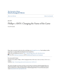 Phillips v. AWH: Changing the Name of the Game