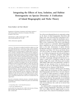 Integrating the Effects of Area, Isolation, and Habitat Heterogeneity
