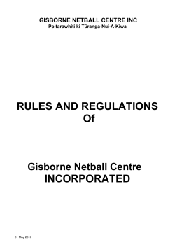 Rules and Regulations of GNC 2016