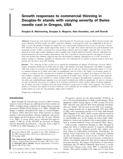 Growth responses to commercial thinning in Douglas