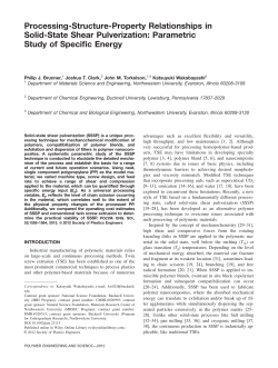 Processingstructureproperty relationships in solidstate shear