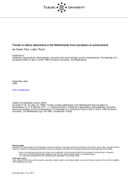 Tilburg University Trends in status attainment in the Netherlands